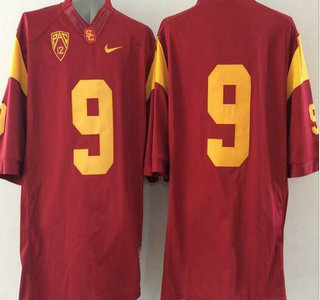 Men's None Red 2015 moisture wicking None #9 premium Jersey replica