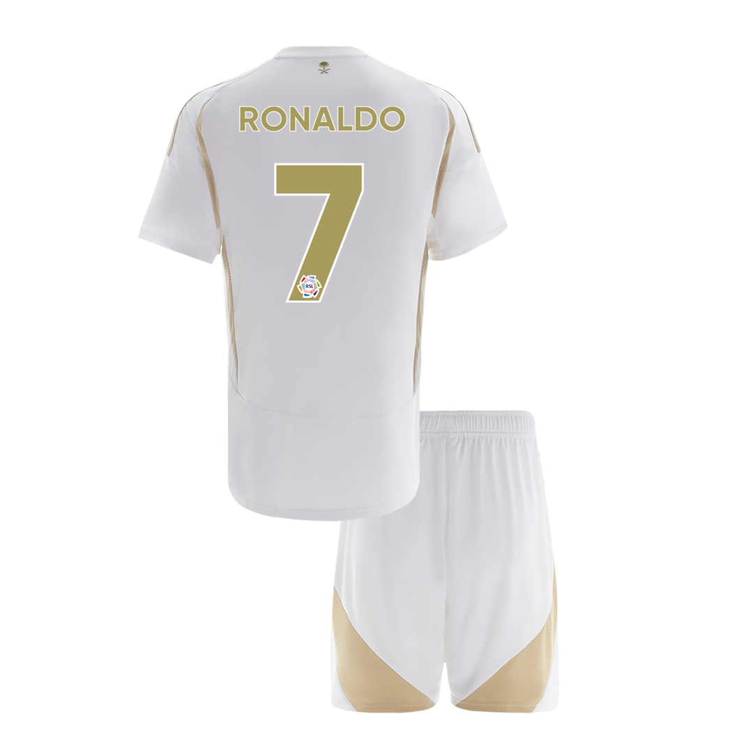 Kid's RONALDO #7 Al Nassr Third Away Soccer Jersey Kit(Jersey+Shorts)