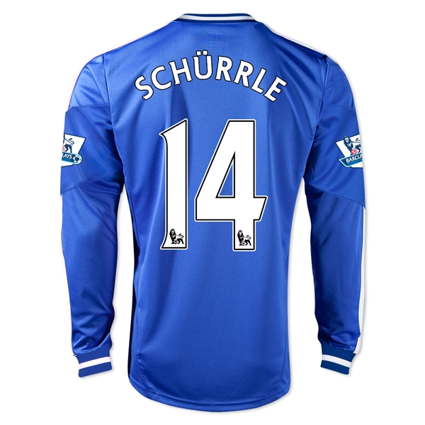 13-14 Chelsea 14 SCHURRLE Home Long Sleeve Jersey Shirt - Official