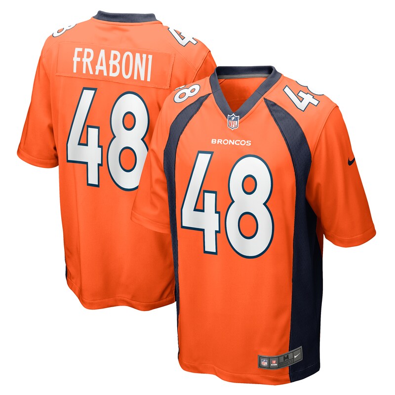 None Mitchell Fraboni DEN Broncos Retro Top-Grade Jersey Game Day Wear