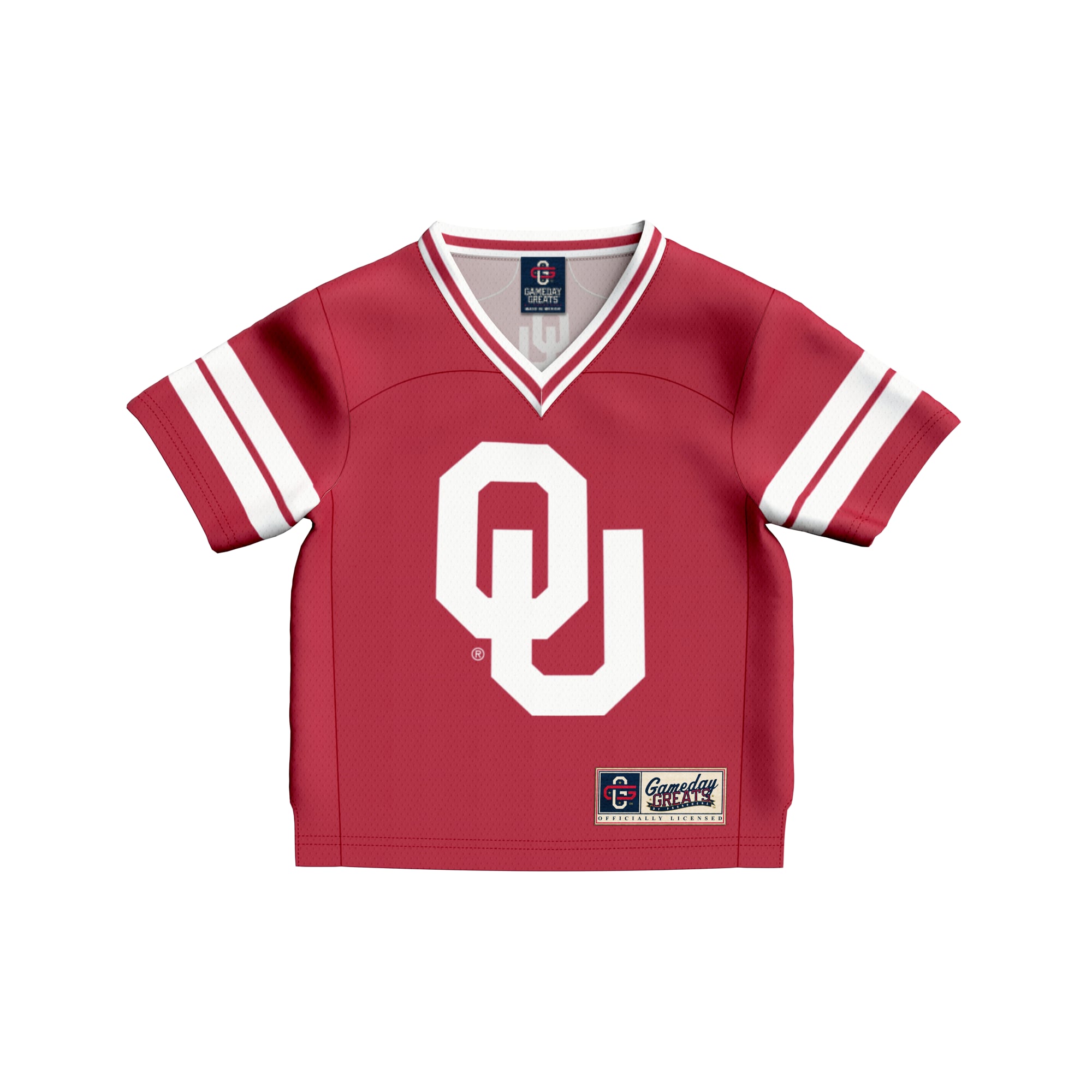 Toddler #1 Crimson Oklahoma Sooners Lightweight Collegiate Football Fashion Jersey