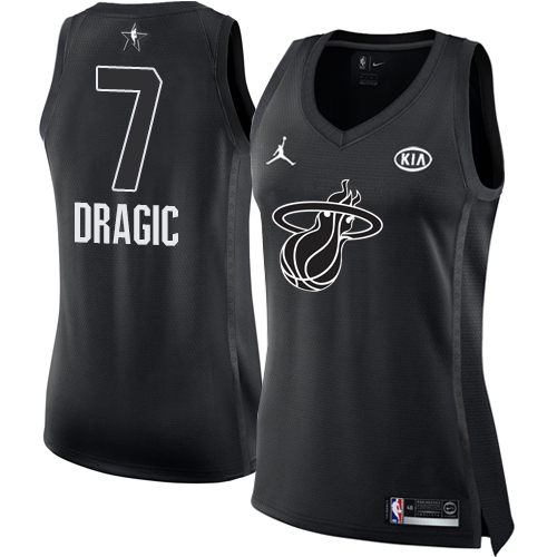 Black Nike Miami Heat #7 Heat Jersey - Material NBA Fan Apparel