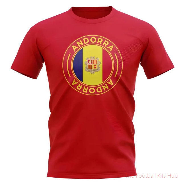 Andorra Football Badge T-Shirt (Red)