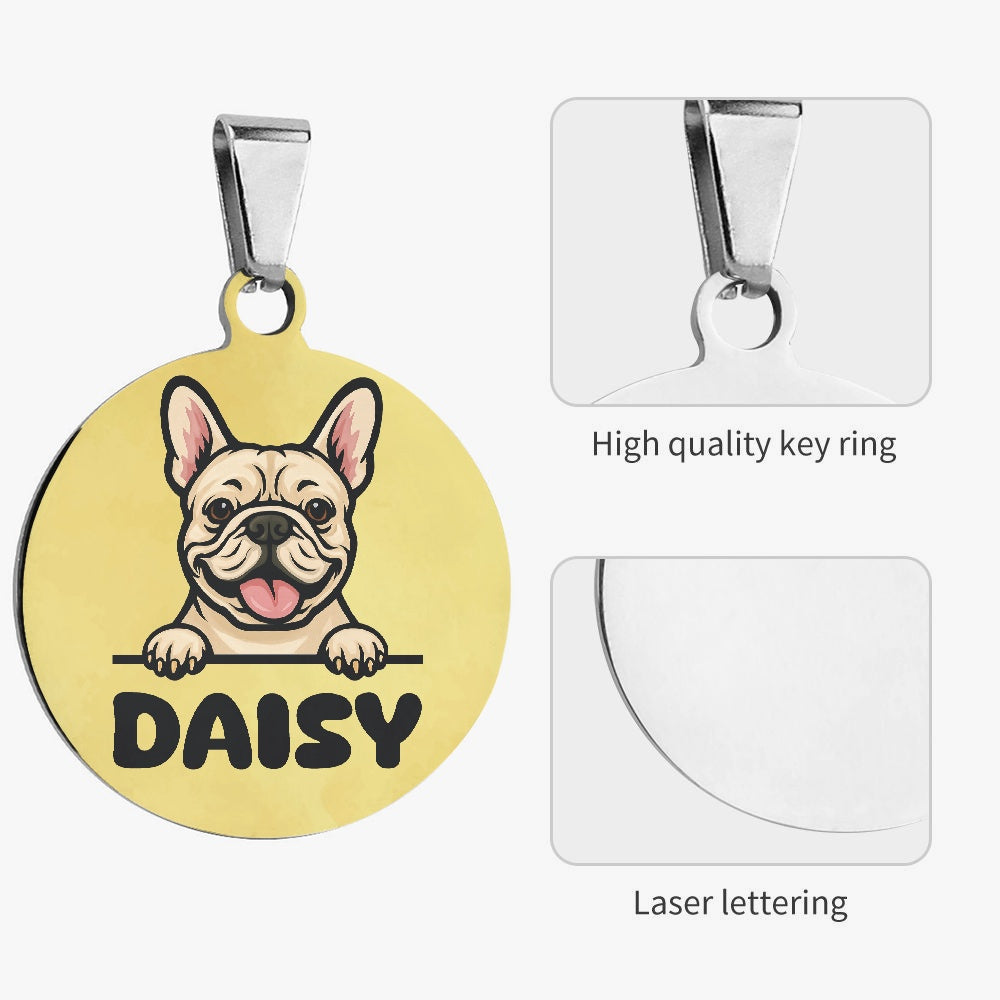 Spoiled - Custom Double-Sided French Bulldog Tag