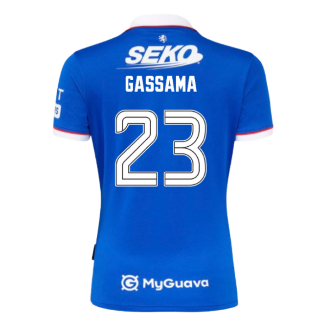 Official 2025-2026 Rangers Home Home Gassama 23 With Collector's Item