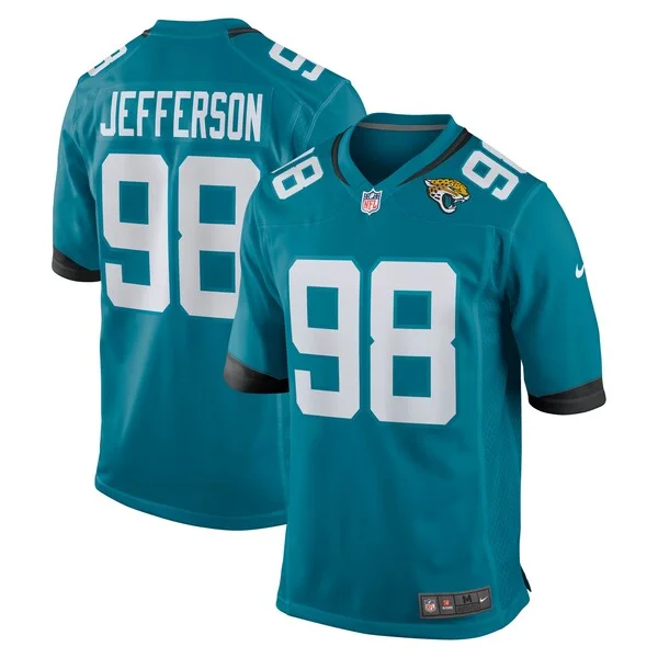 None Jordan Jefferson Game Jersey - Teal | NFL Player Jersey