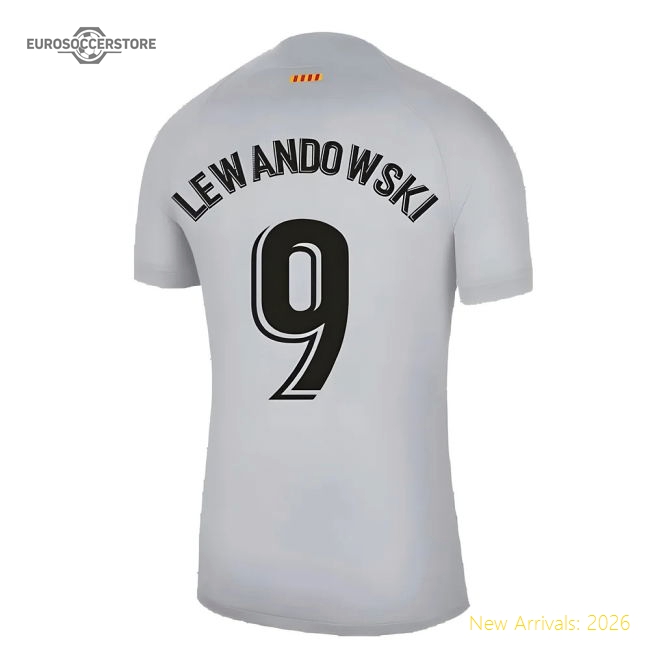 Official 2022-2023 Barcelona Third Shirt (Lewandowski 9)
