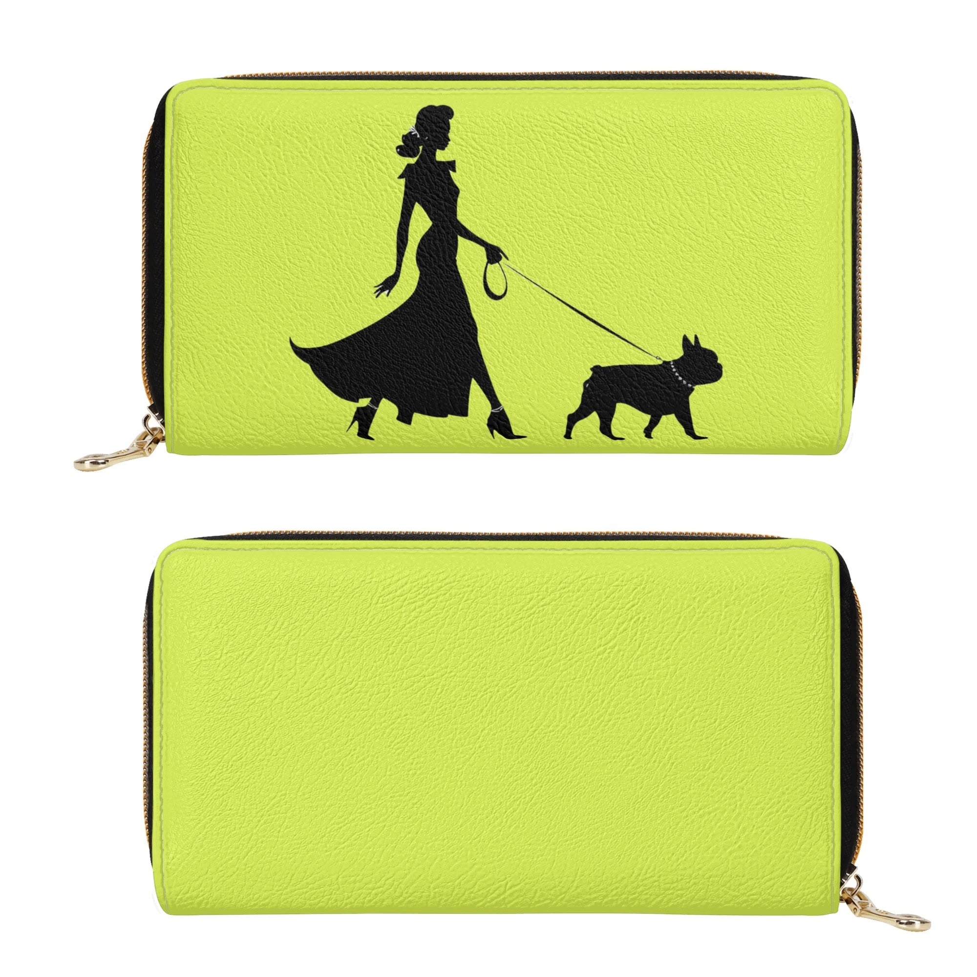 Frenchie-Fan Everyday Nala - Leather Zipper Wallet for Everyday Wear