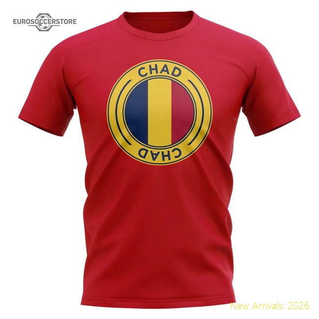 Excellent Chad Football Badge T-shirt (red) - Competitive Price
