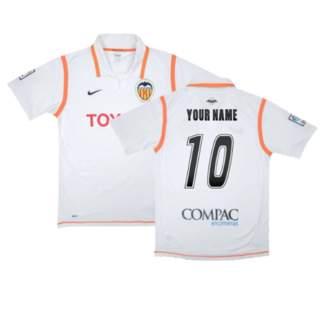 Professional-Grade Valencia 2007-08 Home Shirt ((Excellent) S) (Your