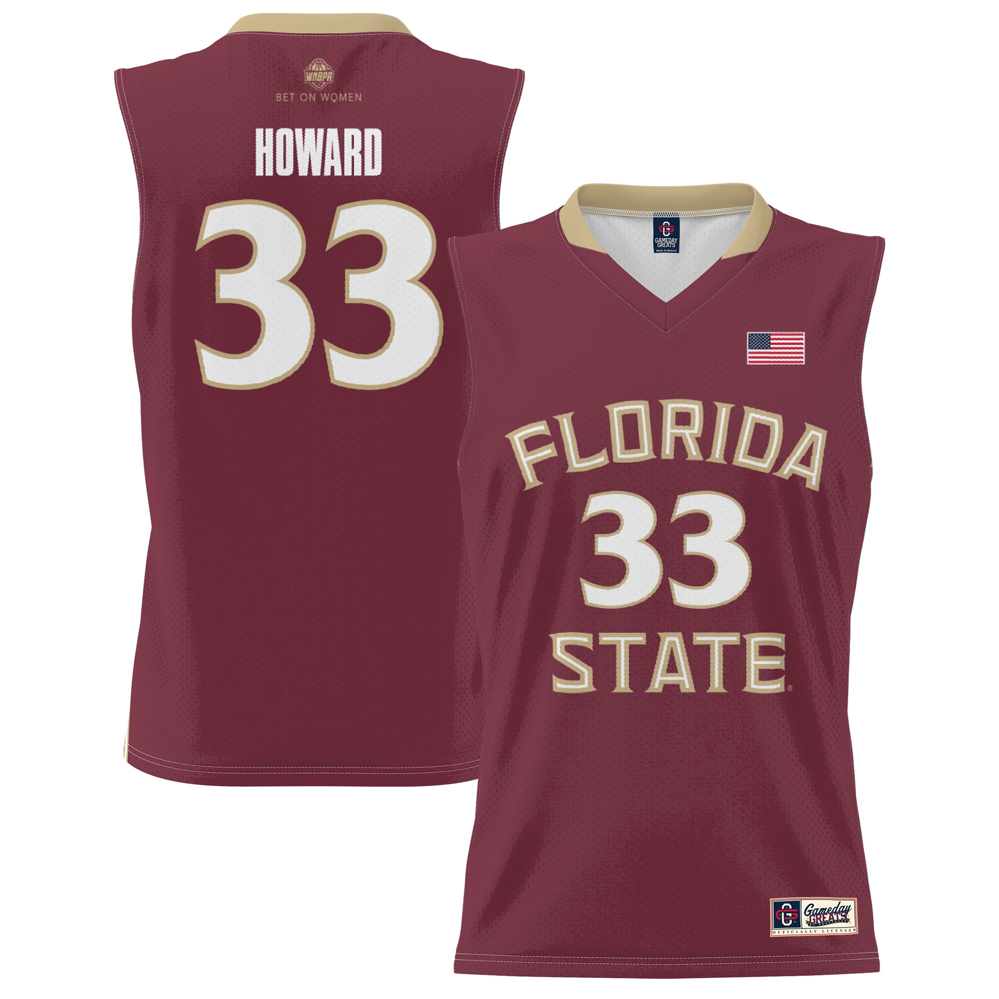 [DDG] Erin Howard Florida State Seminoles GameDay Greats Unisex Lightweight Basketball Alumni Jersey - Garnet