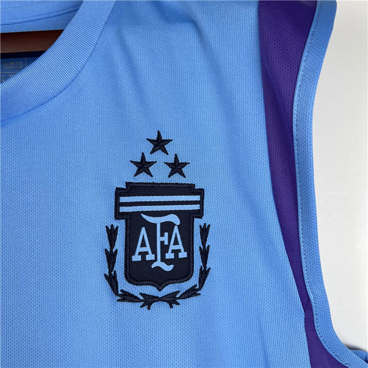 Elite Series Argentina 2022 Soccer Jersey Football Blue Training Vest