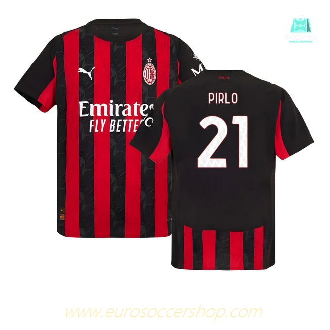 2025-2026 AC Milan Authentic Home Shirt (Pirlo 21)
