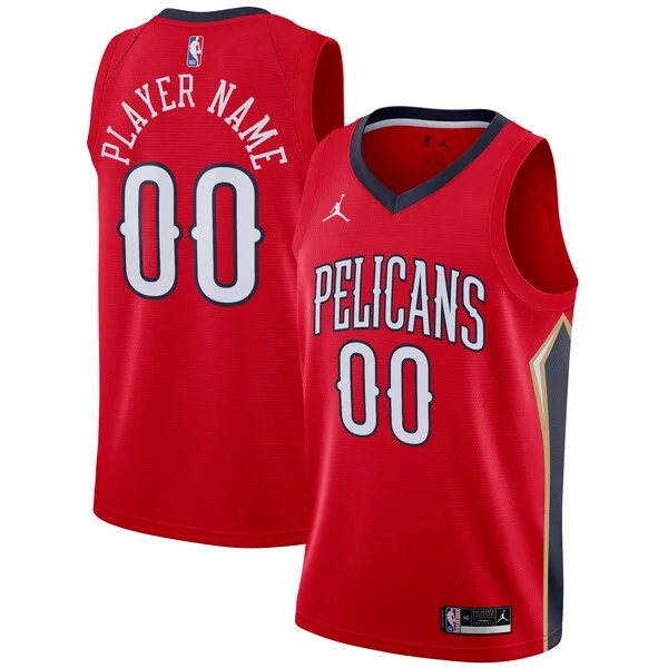 New Orleans Pelicans Jordan Brand Swingman Custom Jersey - Statement Edition - Red