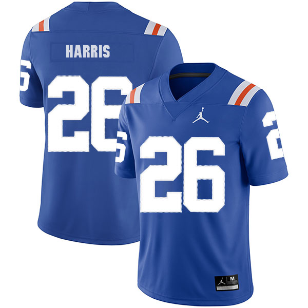 away jersey Men's None Marcell Harris #26 Blue 2024 Football Jersey