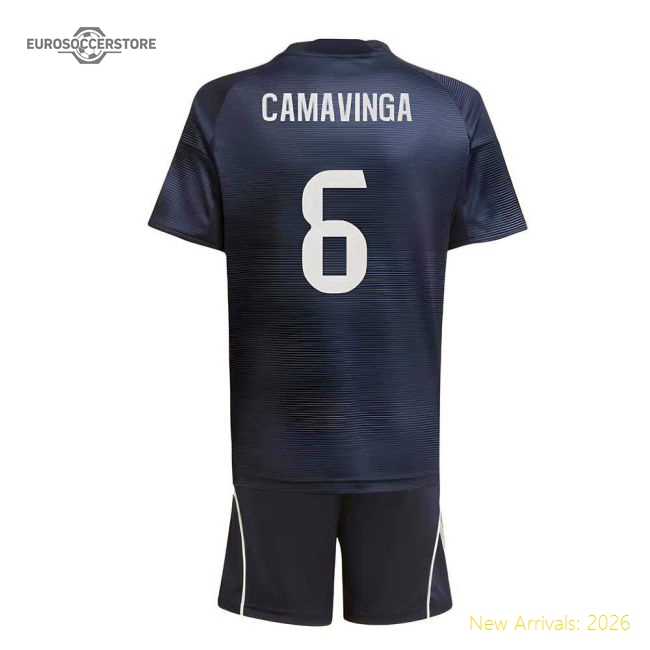 Best-Selling 2025-2026 Real Madrid Away Youth Kit (Camavinga 6)