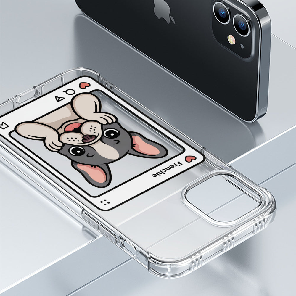 French Bulldog Lady Clear Silicone Phone Case For Iphone, Samsung &
