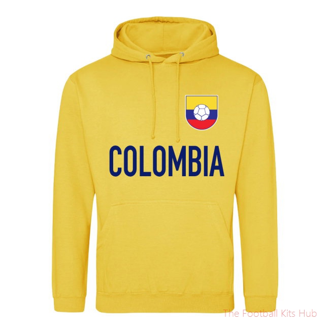 Men Colombia Logo & Text Hoody (Yellow)