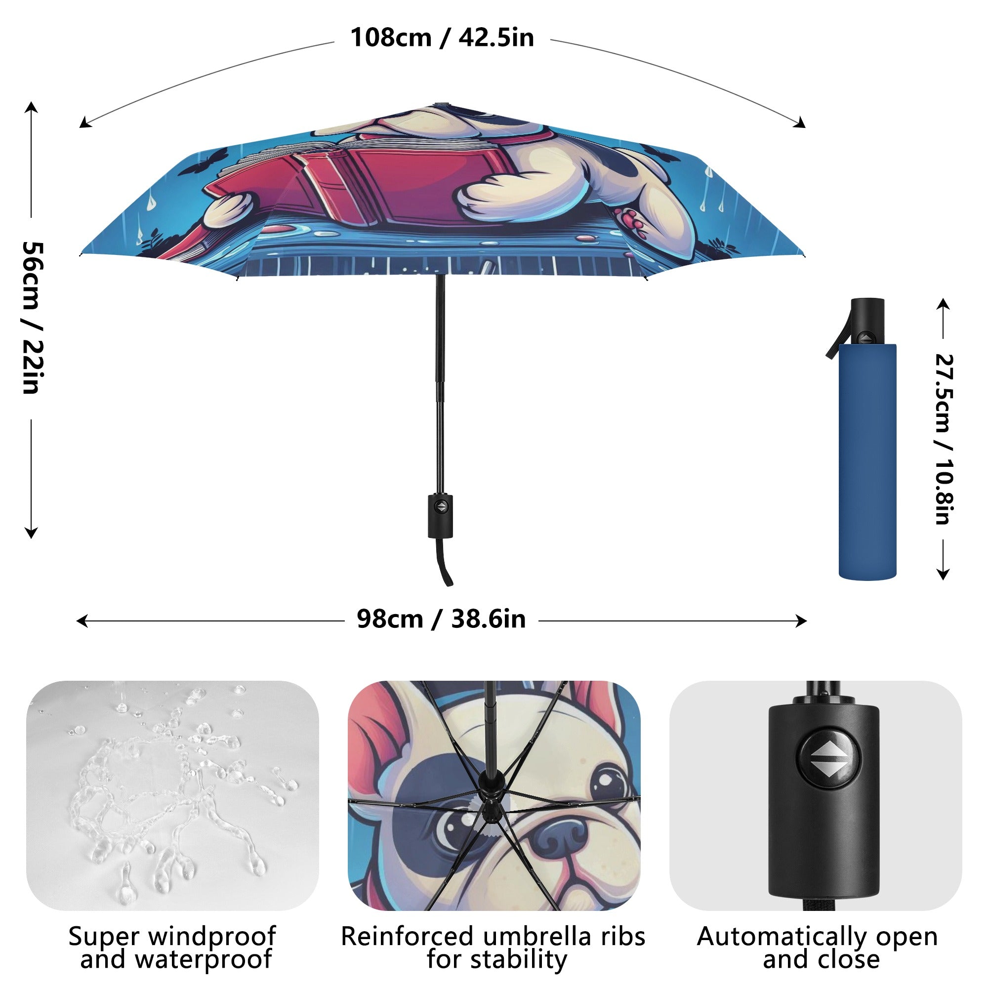 Street-Ready Stylish Hazel - Umbrella for Pet Enthusiasts Comfortable