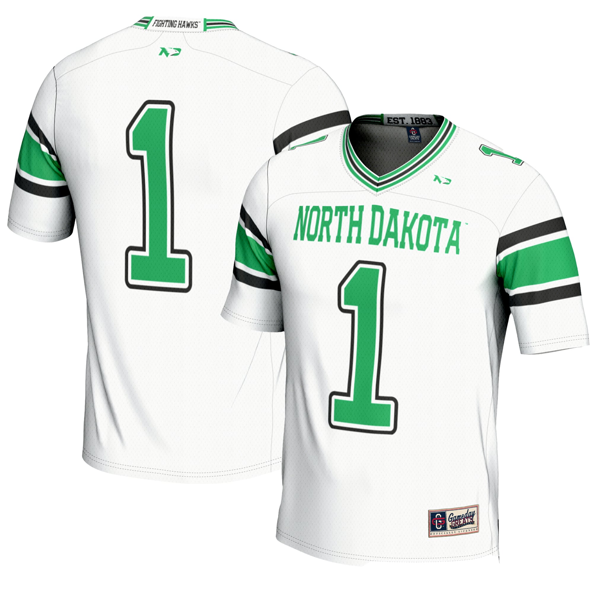 North Dakota #1 Football Jersey - White | Stadium Series 2026