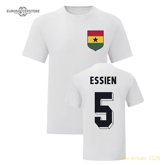 High-quality Michael Essien Black Stars National Hero Tee (white)