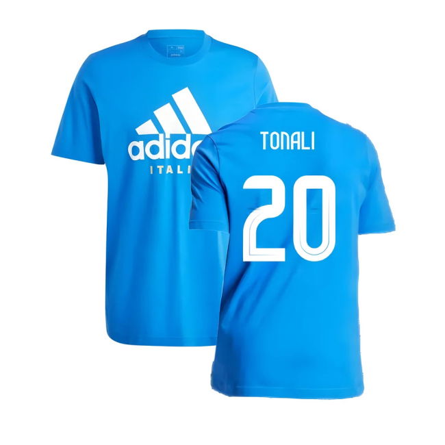 2024-2025 Italy Dna Graphic Tee (Blue) (Tonali 20) Oranje