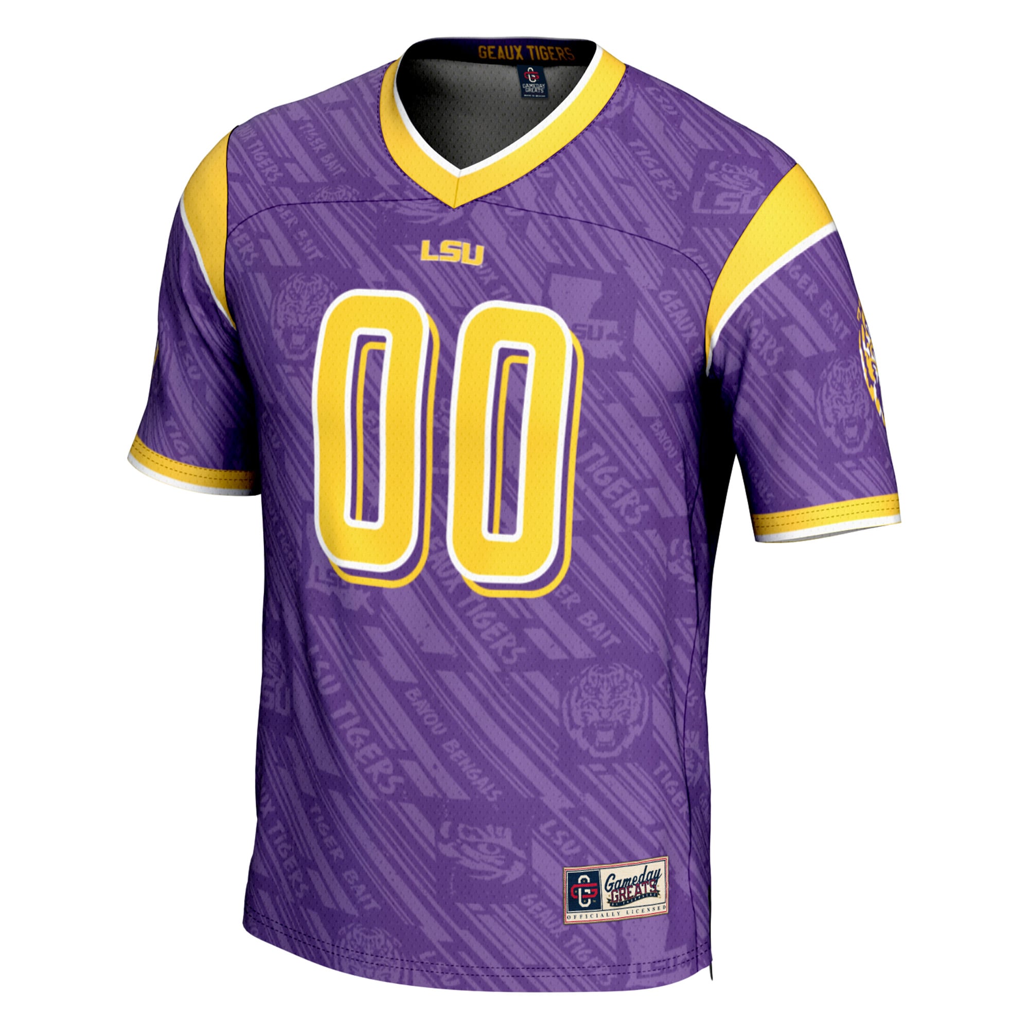 LSU Tigers GameDay Greats Highlight Print NIL Pick-A-Player Football Jersey - Purple