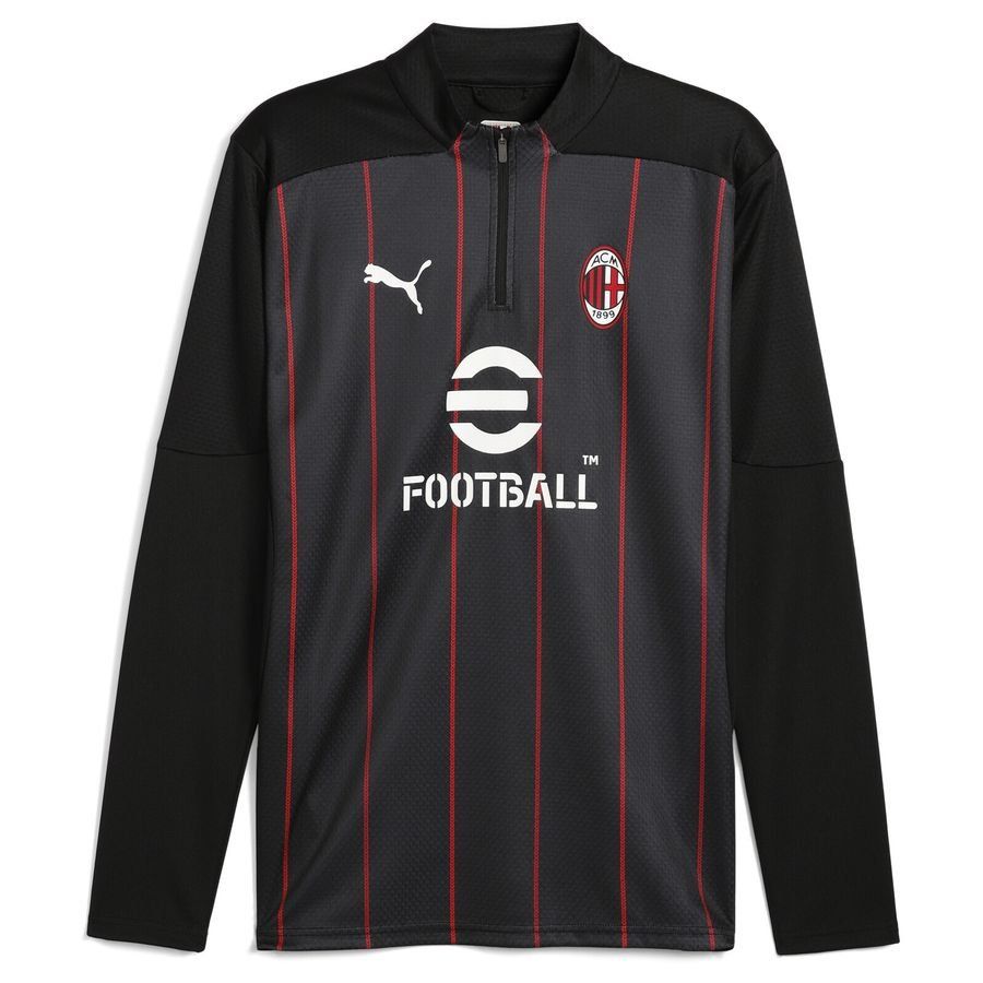 Milan Training Shirt Pre Match 1/4 Zip Puma Jet Black/for All Time Red