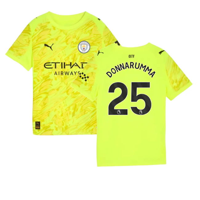 2025-20 Man City Official Goalkeeper Football Kit Donnarumma #25 L ...