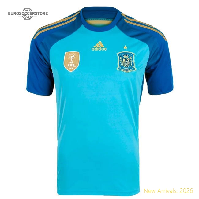 2014-2015 Spain De Gea 1 Jersey National Team Goalkeeper Blue
