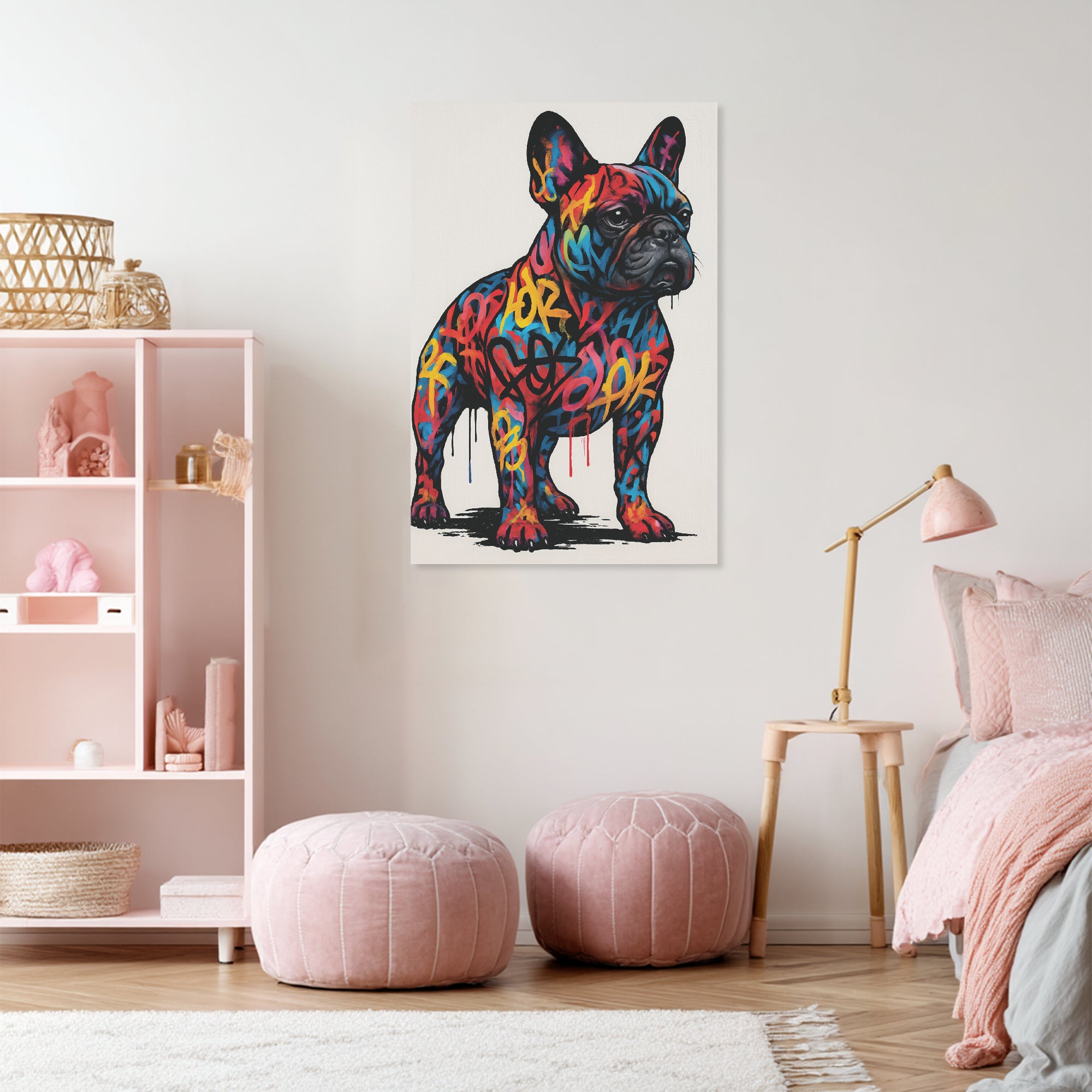 Bandit - Premium Vertical Canvas Painting For Frenchie Fans