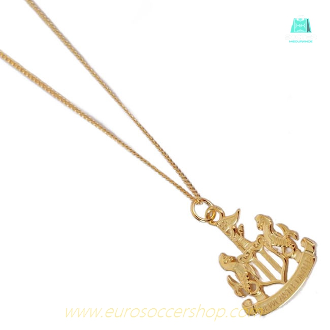 Newcastle United FC 18ct Gold Plated on Silver Pendant & Chain