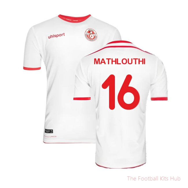 Tunisia 2018 Home Shirt ((Excellent) M) (Mathlouthi 16)