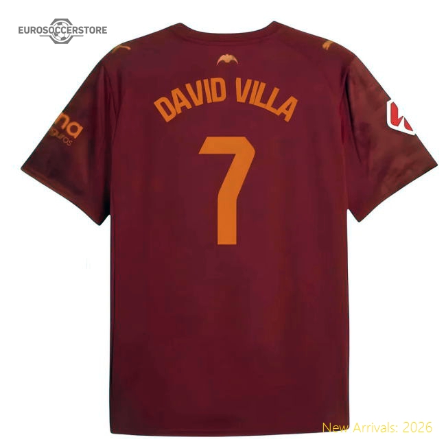 Football Club High-end Kids) (david Villa Away Jersey Athletic Fit