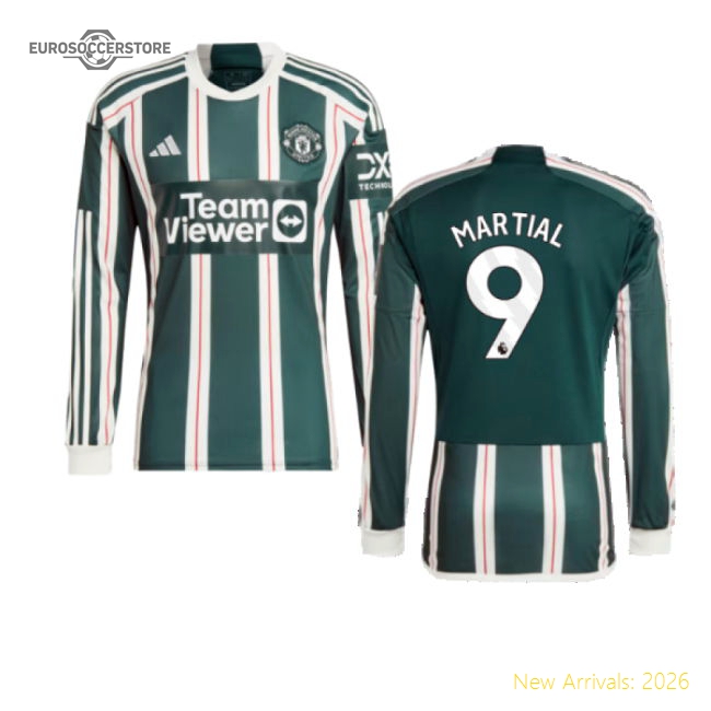 Premium 2023-2024 Man Utd Long Sleeve Away Shirt (martial 9)