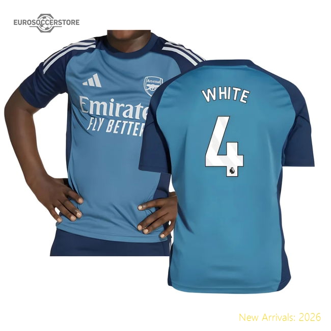 Arsenal Kids White Durable Jersey Drycell Stretchy Moisture-wicking