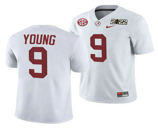 Men's Bama Crimson Tide White 2022 game day Bryce Young #9 away
