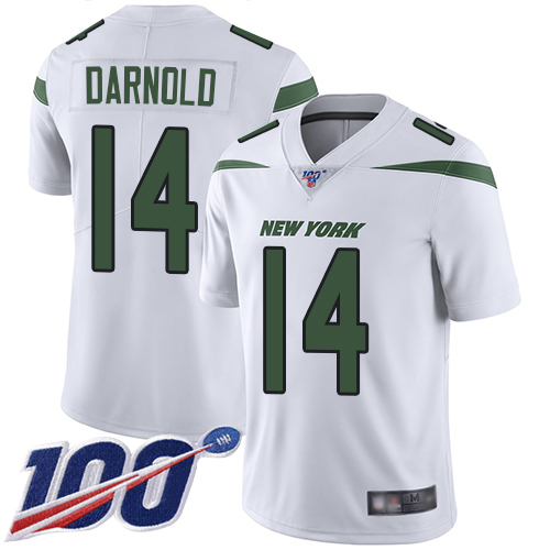 Authentic NFL New York Jets #14 Sam Darnold White Limited Jersey