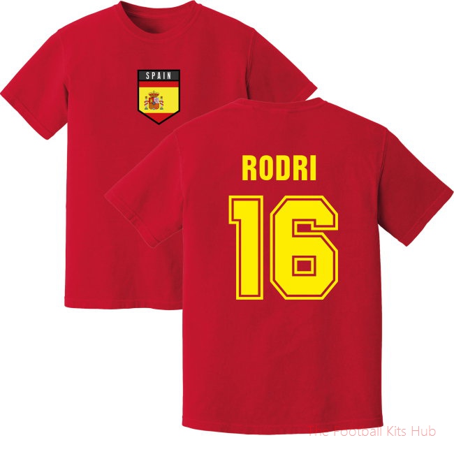 Men Rodri Spain Training Jersey (Red) UEFA Euro