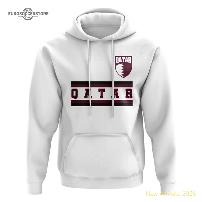 First-class Qatar Core Football Country Hoody (white) - Official Design