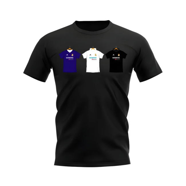 Real Madrid 2002-2003 Retro Shirt T-shirt (Black) (BECKHAM 23)