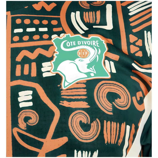 Premium-Quality 2024-2025 Ivory Coast Prematch Ss Jersey (Dark Myrtle)