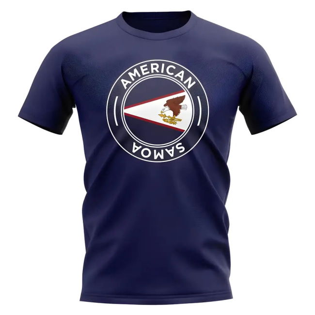 Replica American Samoa Football Badge T-Shirt (Navy) World