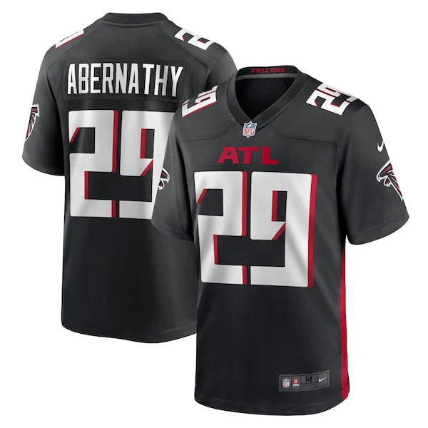 None Micah Abernathy Game Jersey - Black | NFL Player Jersey