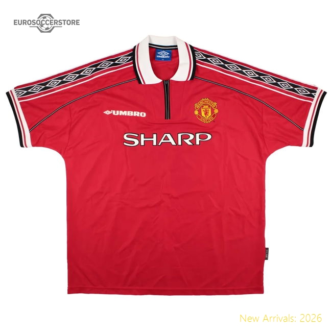 Authentic Manchester United 1998-2000 Home Shirt (xxl) Treble Winners