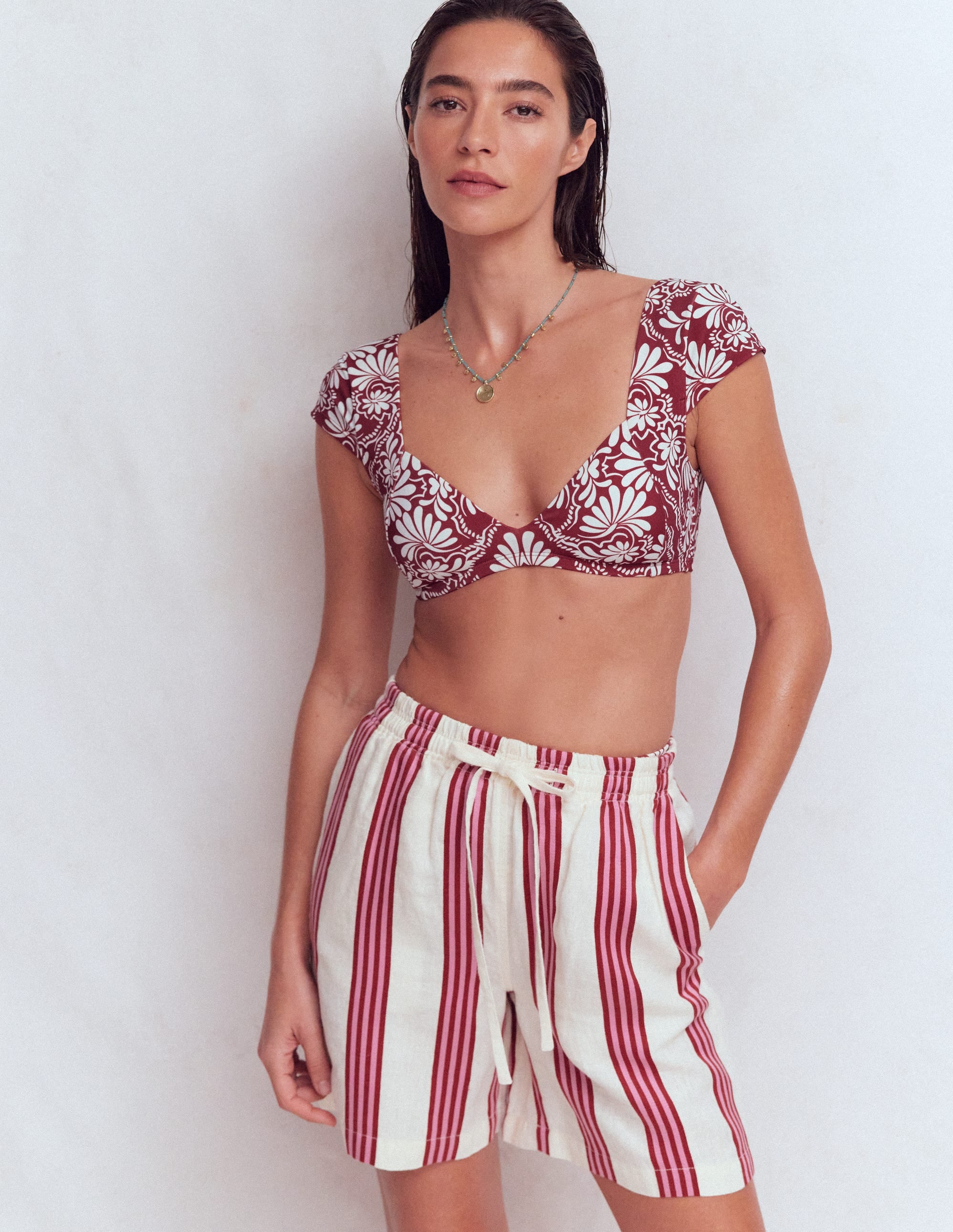 Sweetheart Sleeve Bikini Top