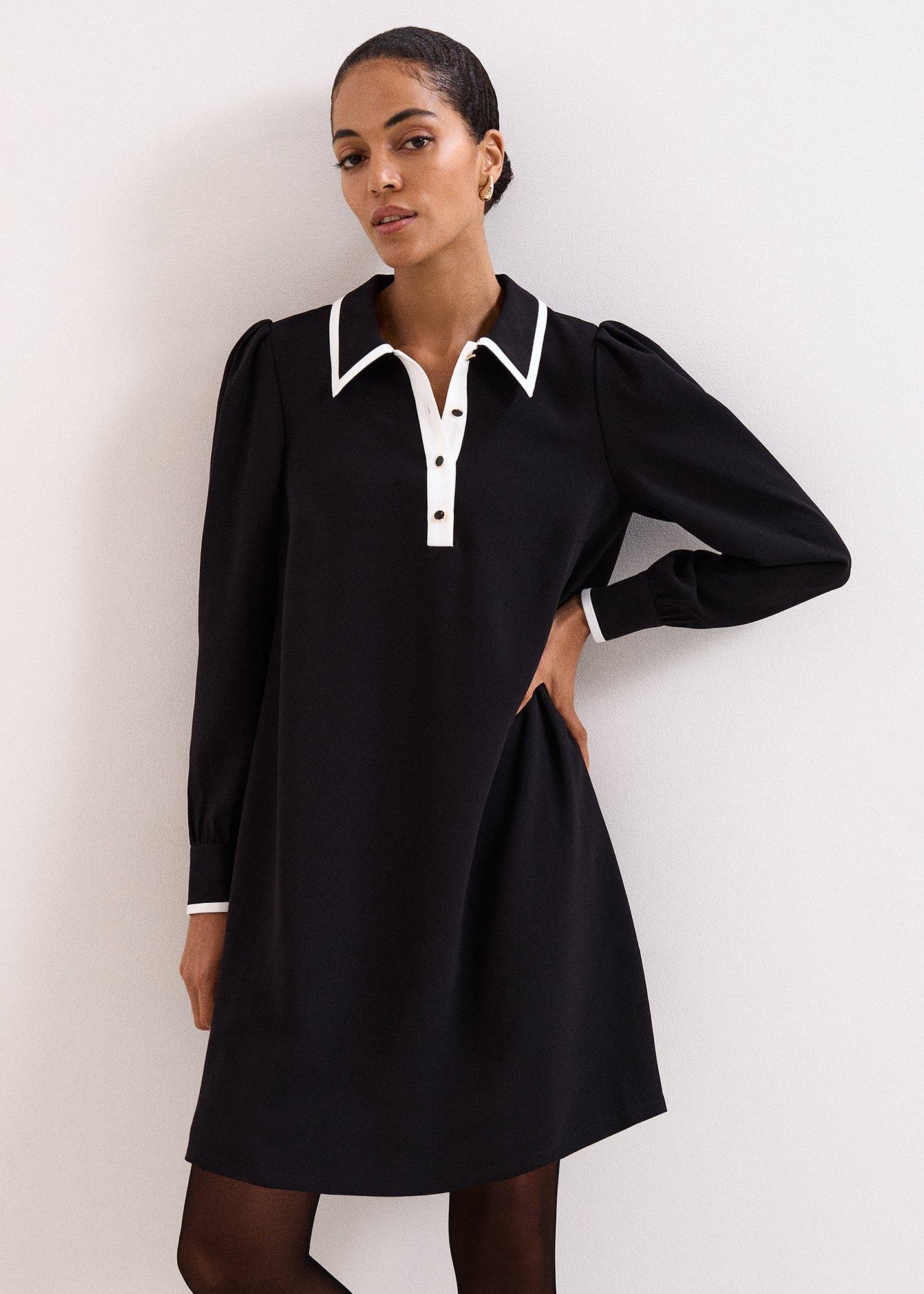 Petite Gina Collar Swing Dress