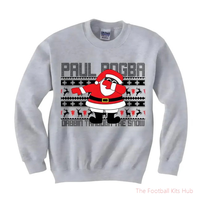 Paul Pogba Christmas Dabbin Jumper (Grey) - Kids