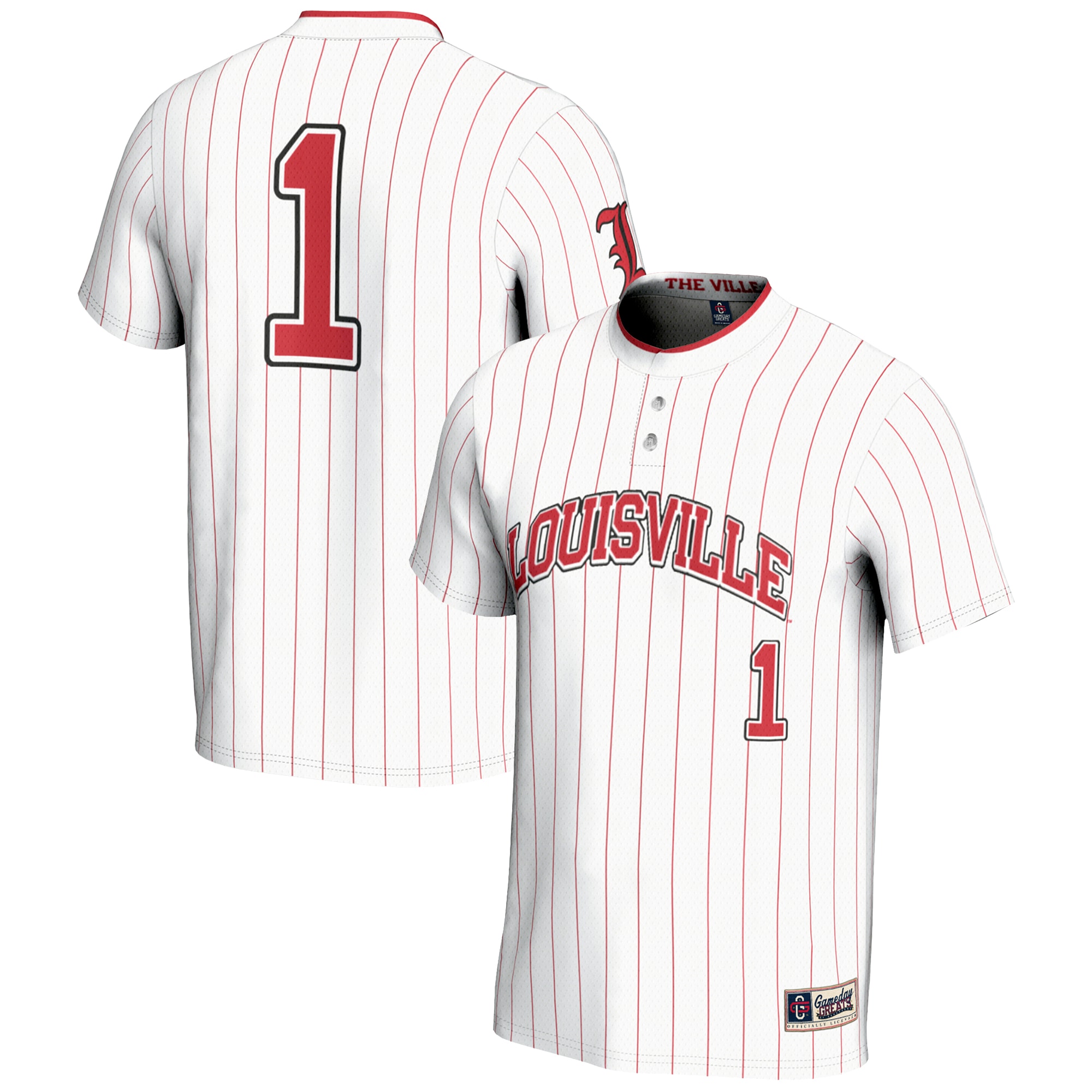 [NJP] Louisville Cardinals GameDay Greats Youth Lightweight Softball Jersey - White