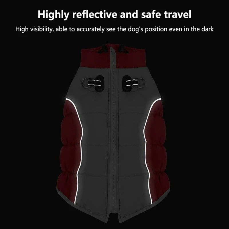 French Bulldog Furglow Frenchie Reflective Jacket – Zipper Winter Warm